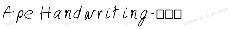 Ape Handwriting字体转换